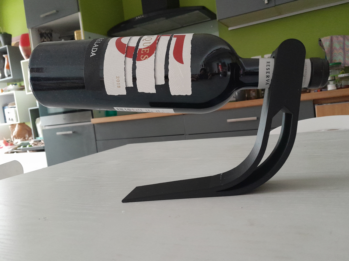 Porte-Bouteille Magique en Équilibre - Support à Vin Design 3D