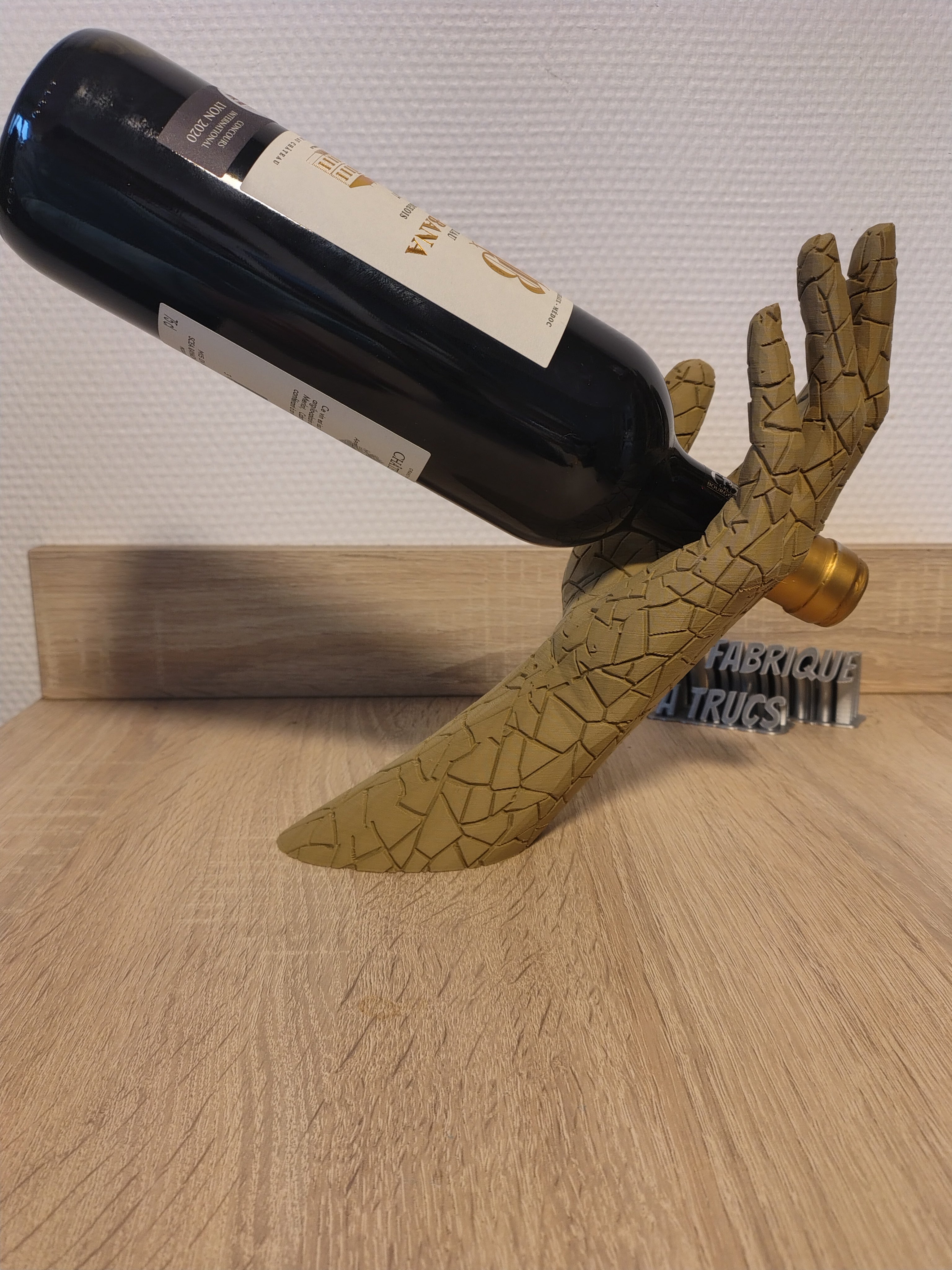 Porte-Bouteille de Vin Original "Maison" - Support & Décoration de Table 3D