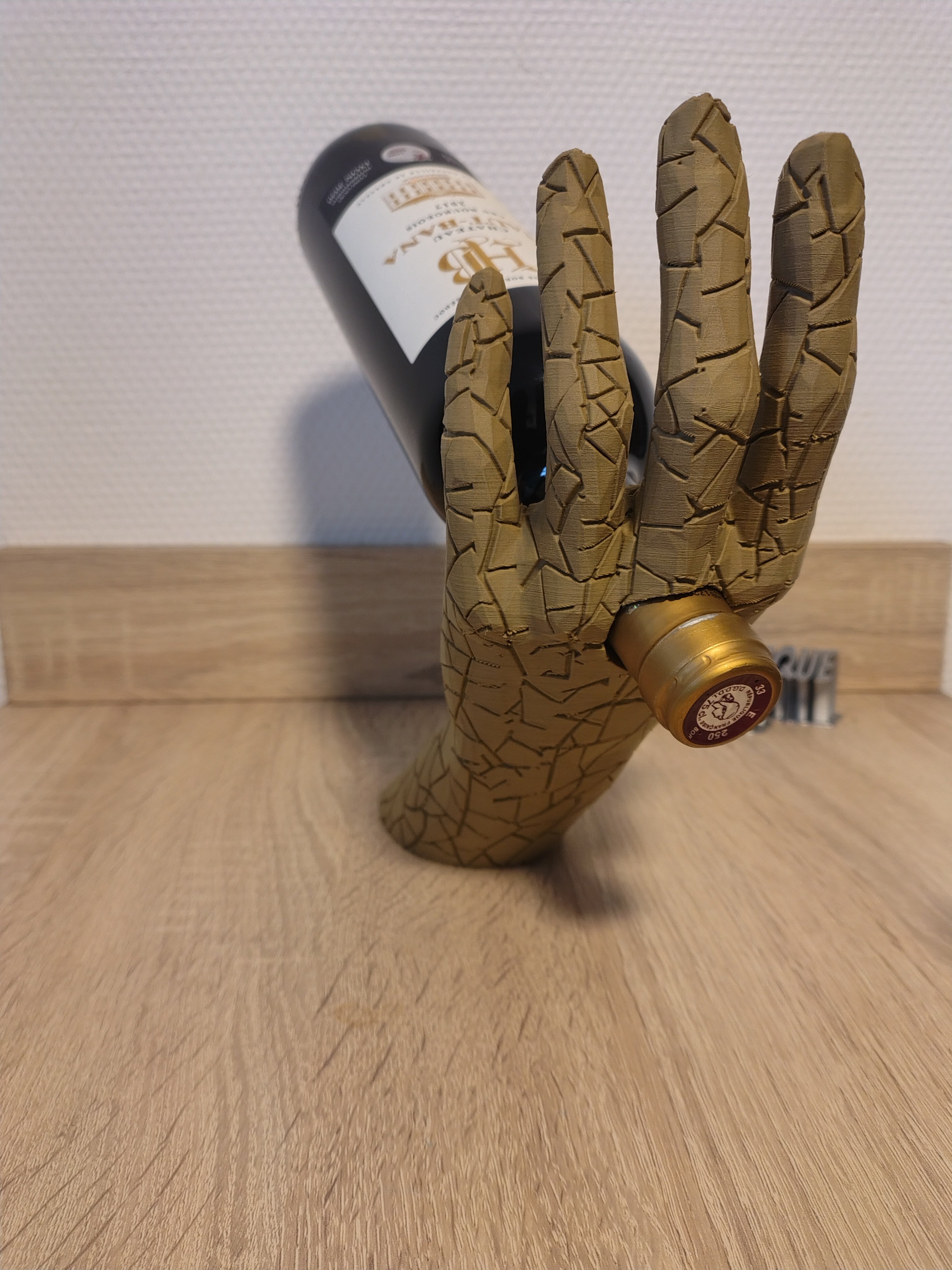 Porte-Bouteille de Vin Original "Maison" - Support & Décoration de Table 3D