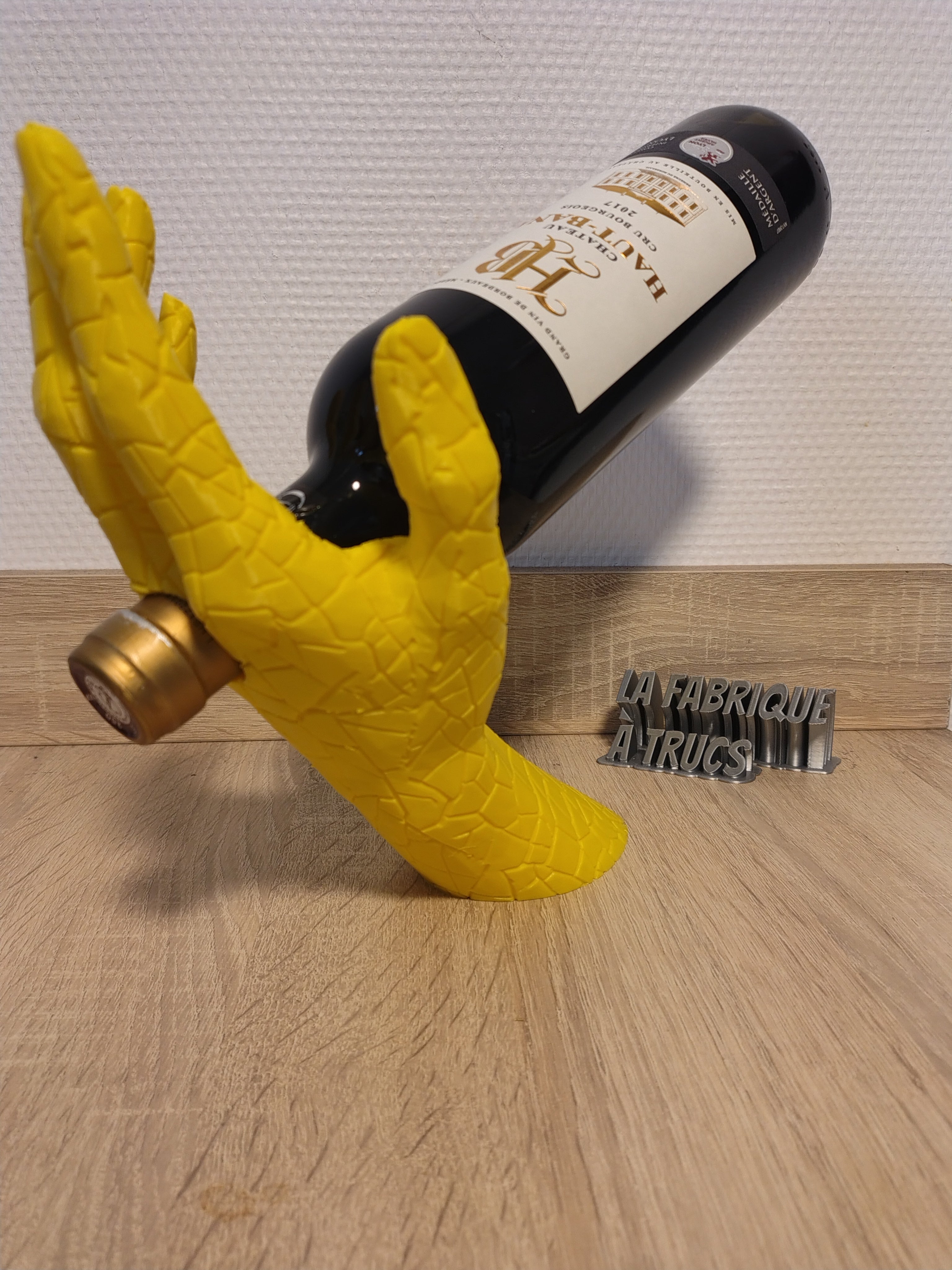 Porte-Bouteille de Vin Original "Maison" - Support & Décoration de Table 3D