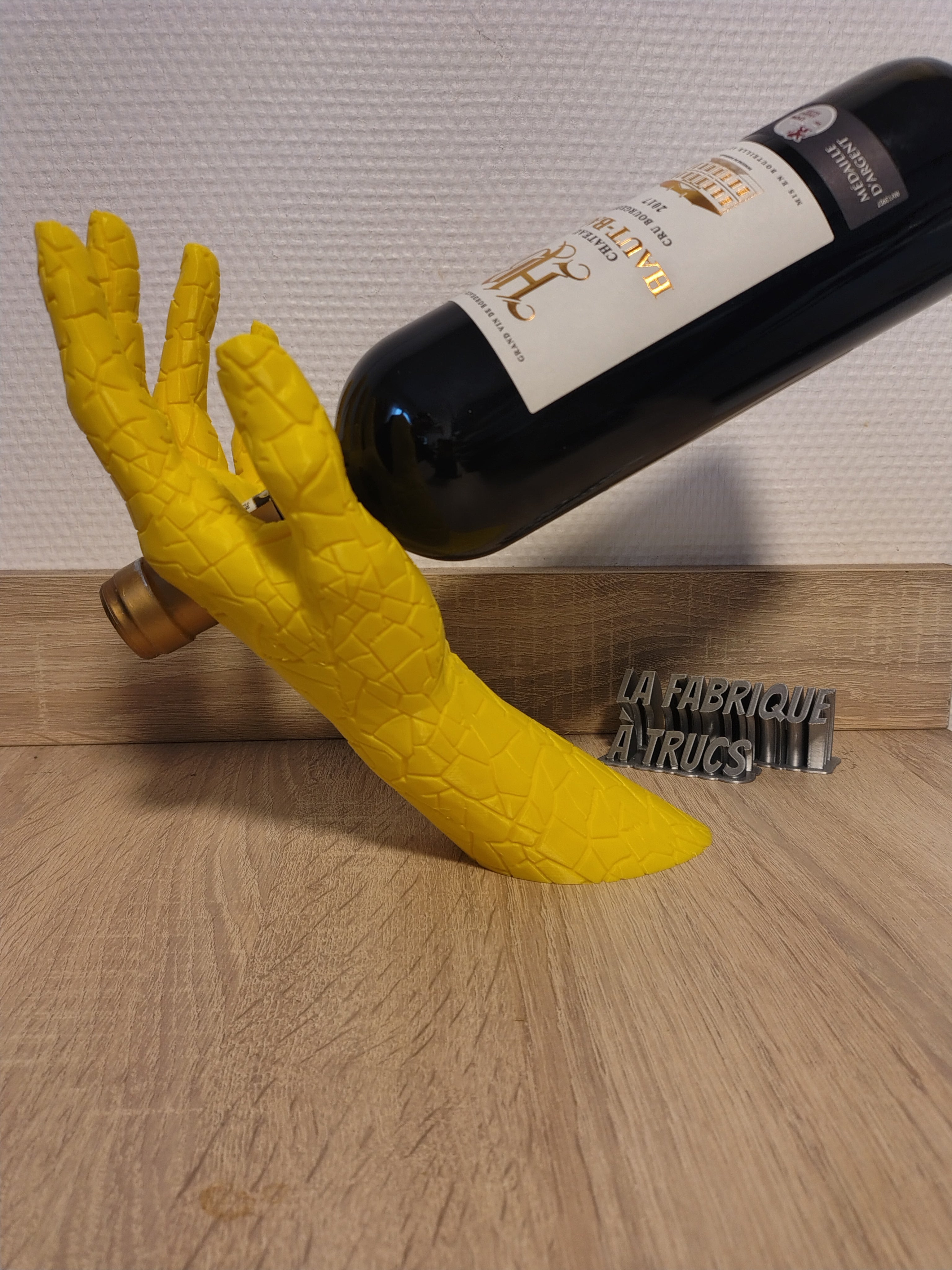 Porte-Bouteille de Vin Original "Maison" - Support & Décoration de Table 3D