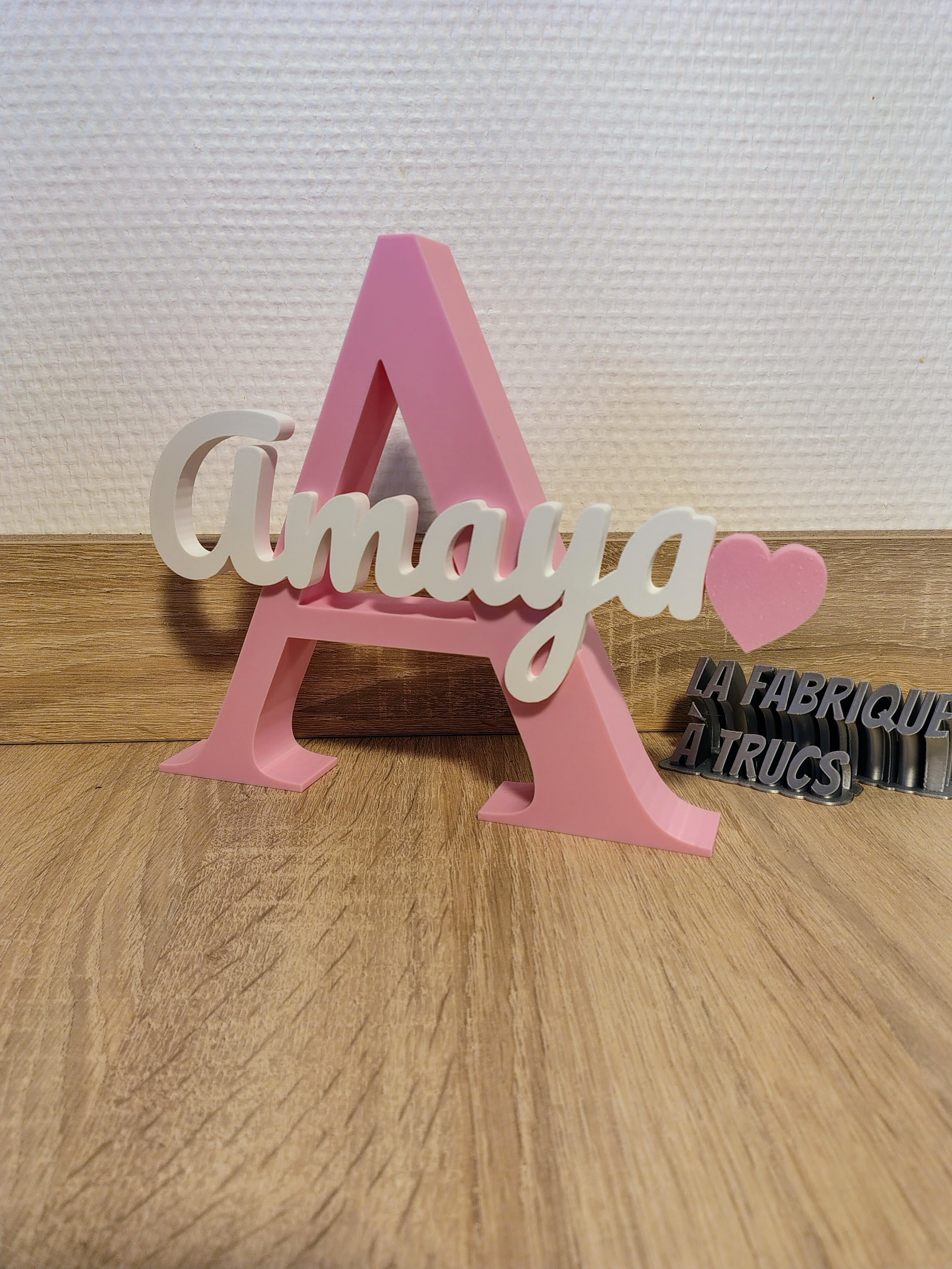 Prénom 3D Personnalisé sur Initiale - Décoration Chambre & Cadeau Naissance