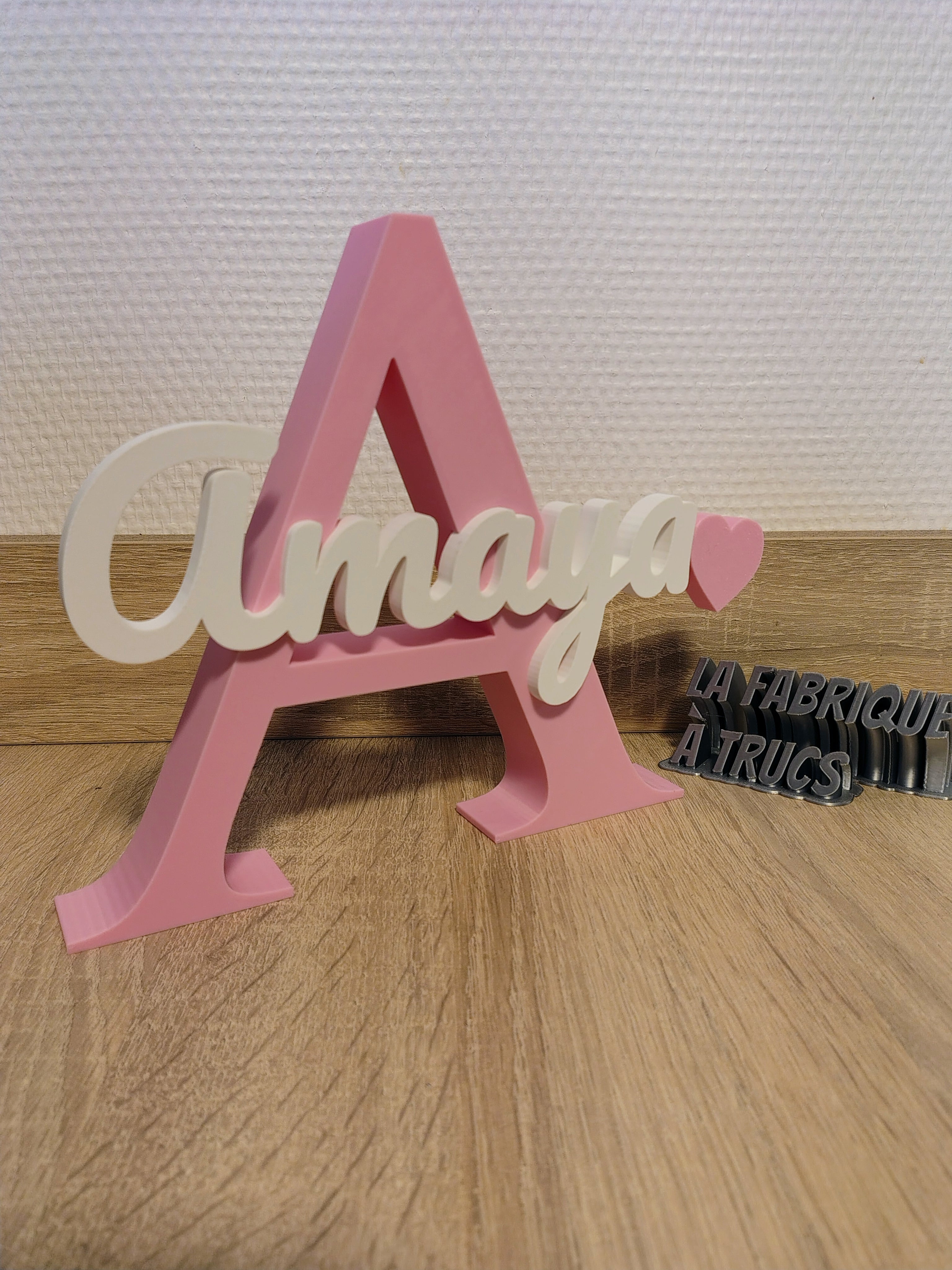 Prénom 3D Personnalisé sur Initiale - Décoration Chambre & Cadeau Naissance