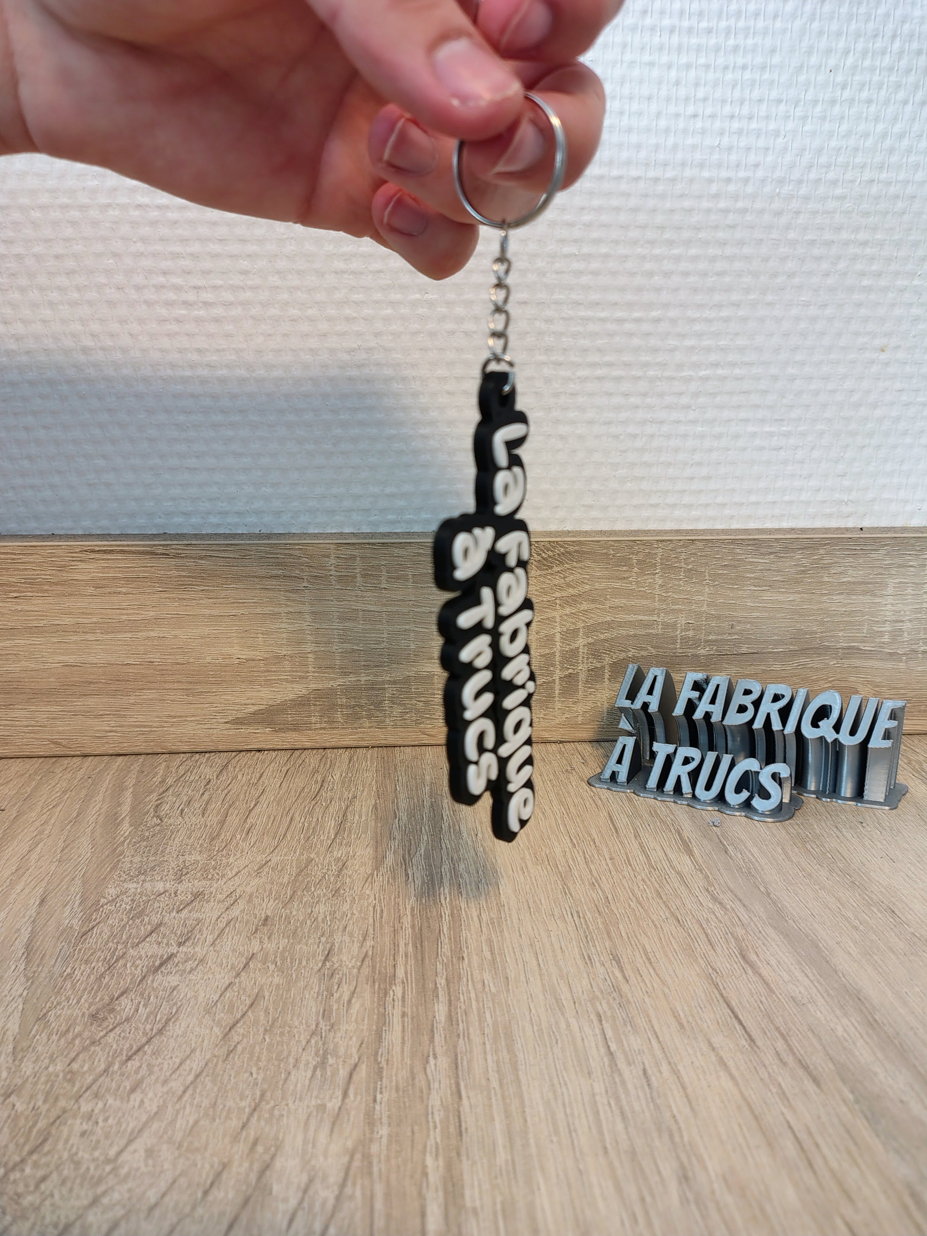 Porte-Clé Personnalisé 3D - Prénom et Texte en Relief