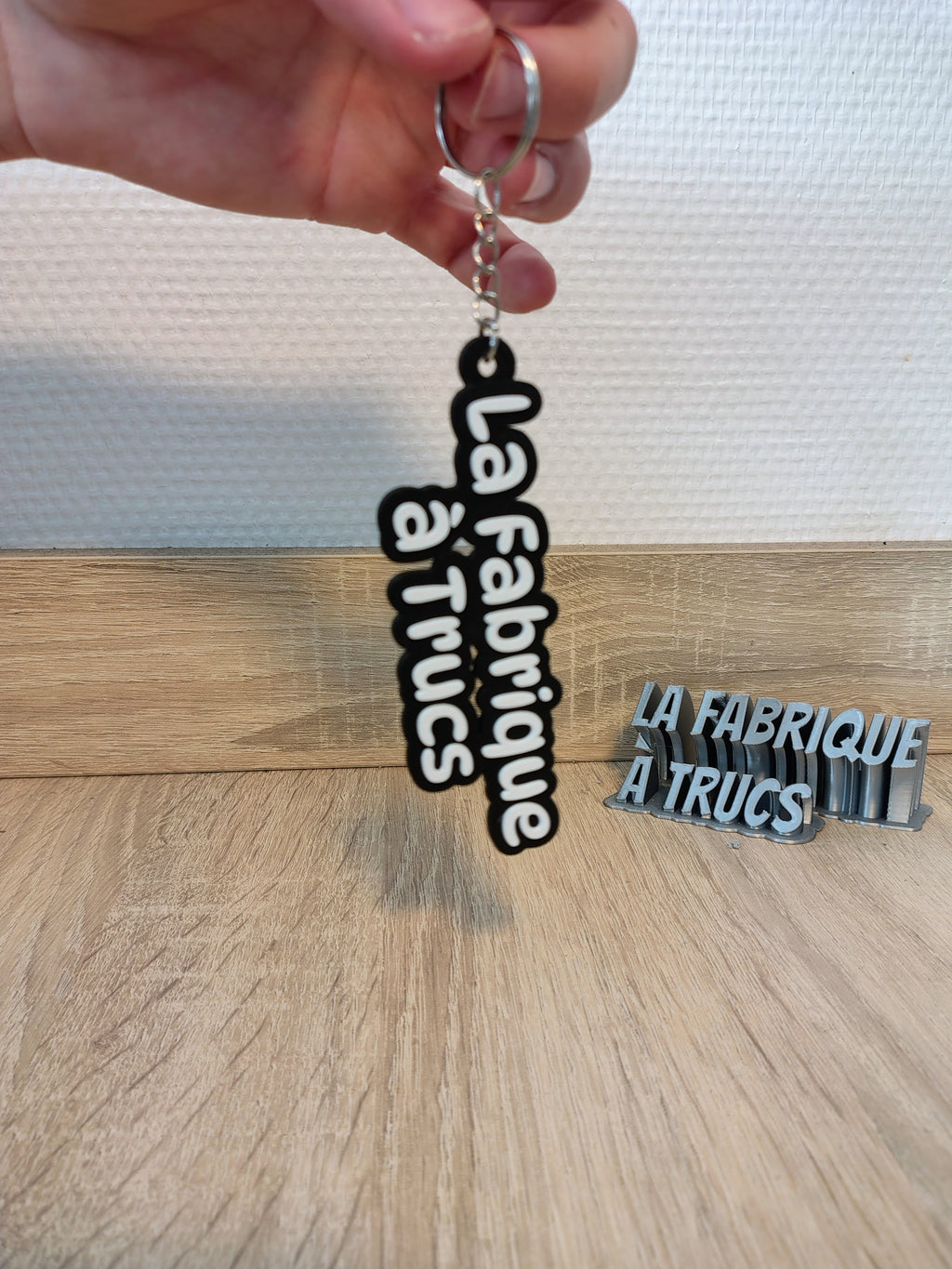 Porte-Clé Personnalisé 3D - Prénom et Texte en Relief