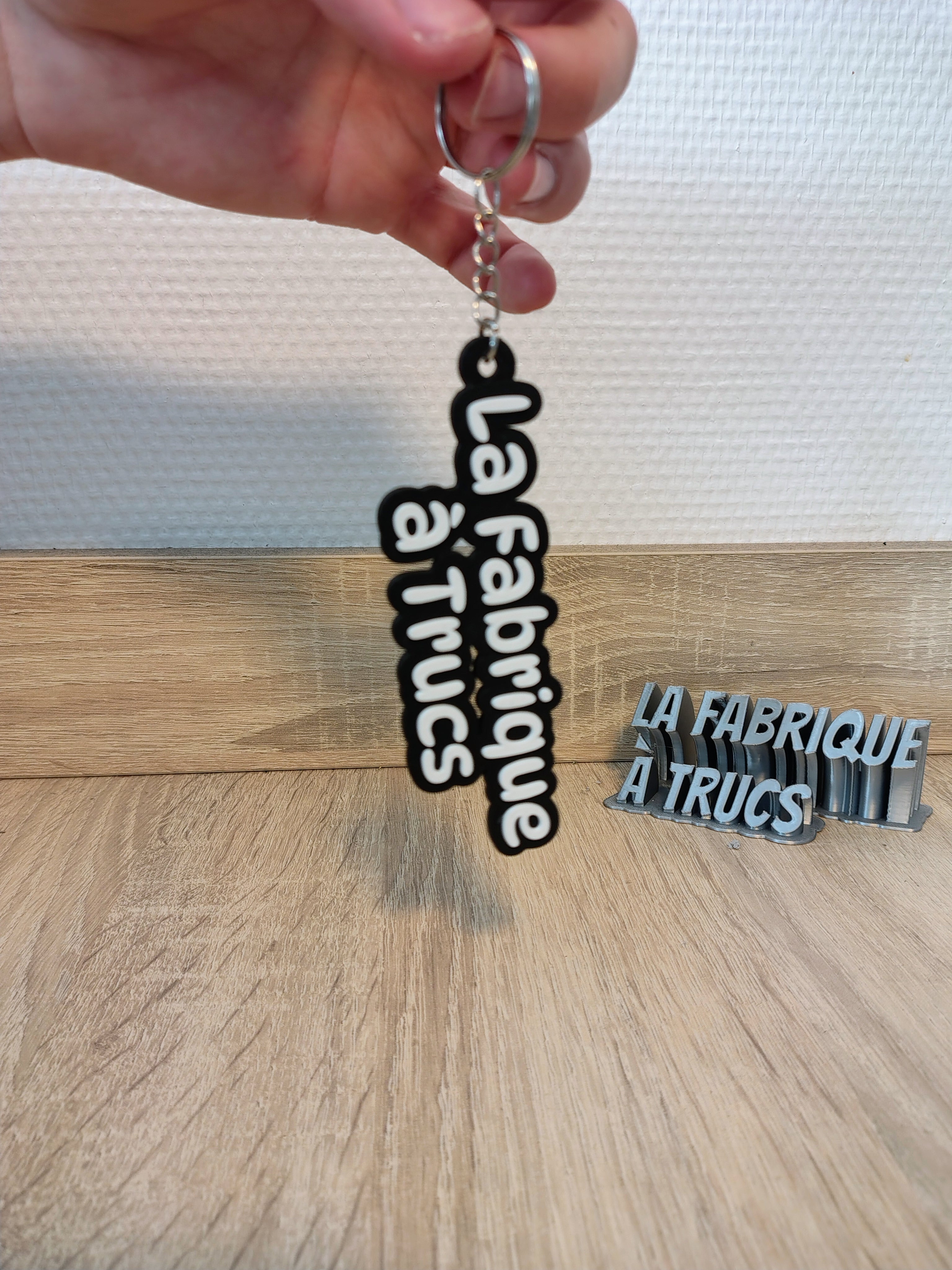 Porte-Clé Personnalisé 3D - Prénom et Texte en Relief