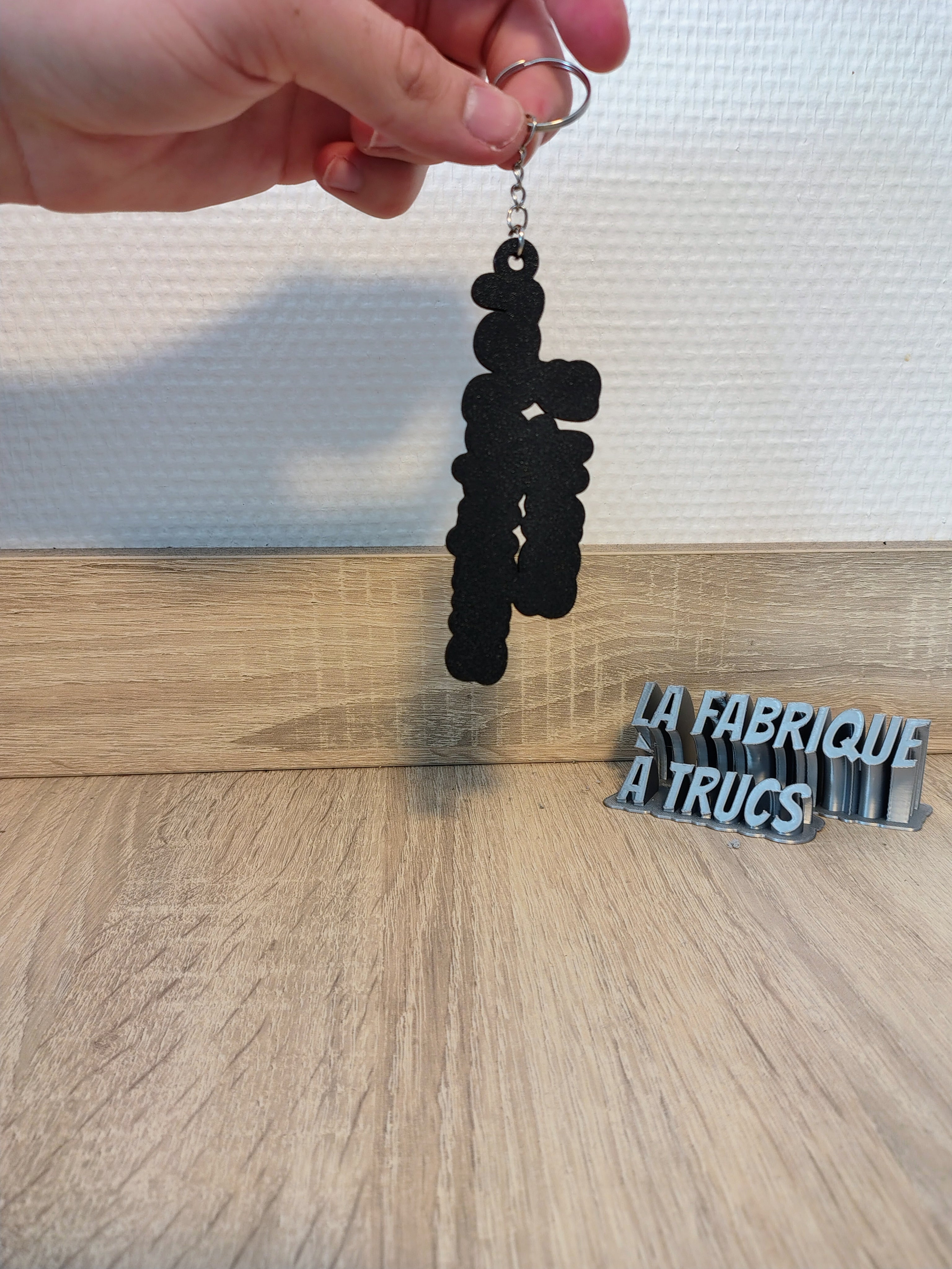 Porte-Clé Personnalisé 3D - Prénom et Texte en Relief