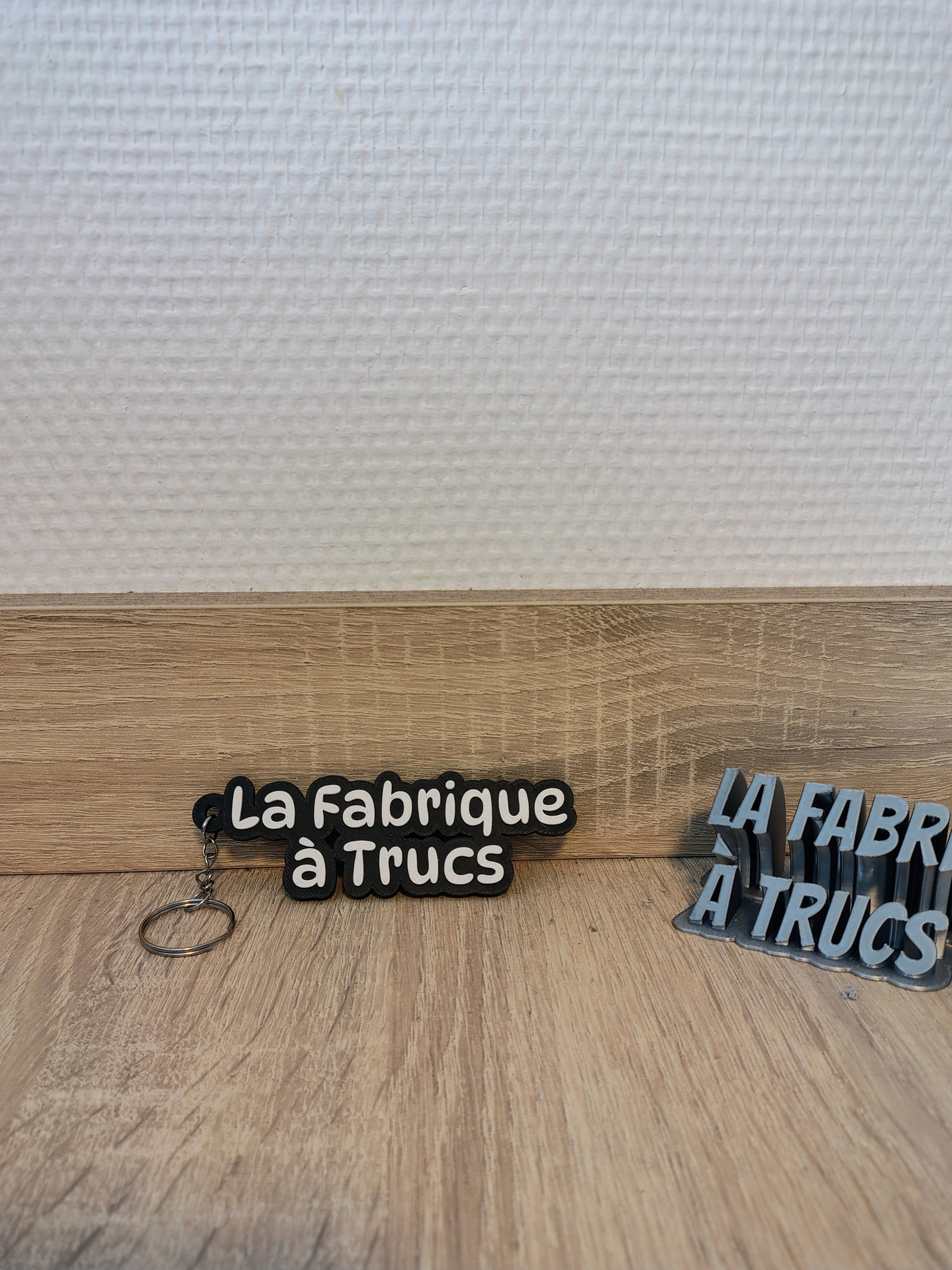 Porte-Clé Personnalisé 3D - Prénom et Texte en Relief