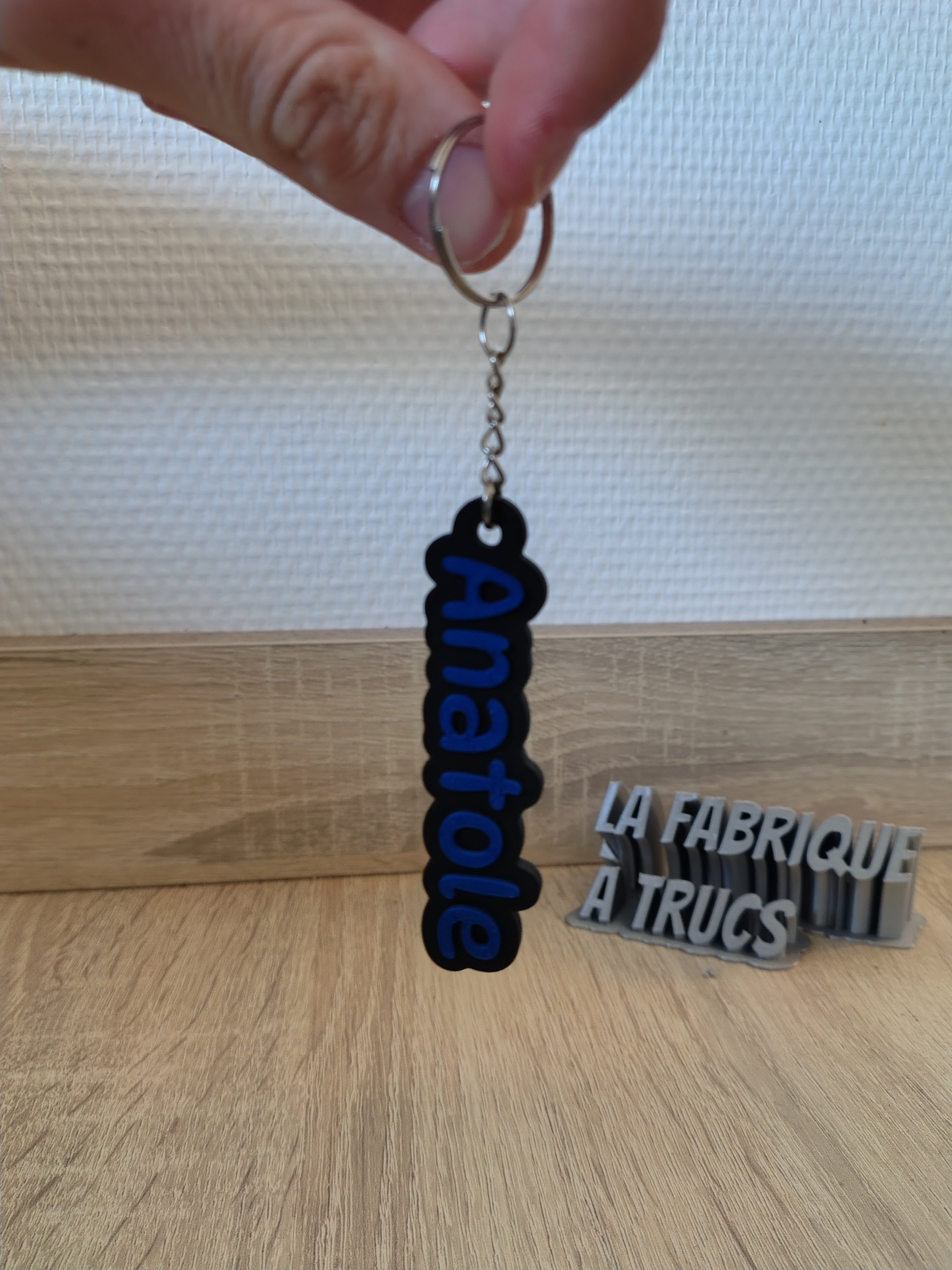 Porte-Clé Personnalisé 3D - Prénom et Texte en Relief