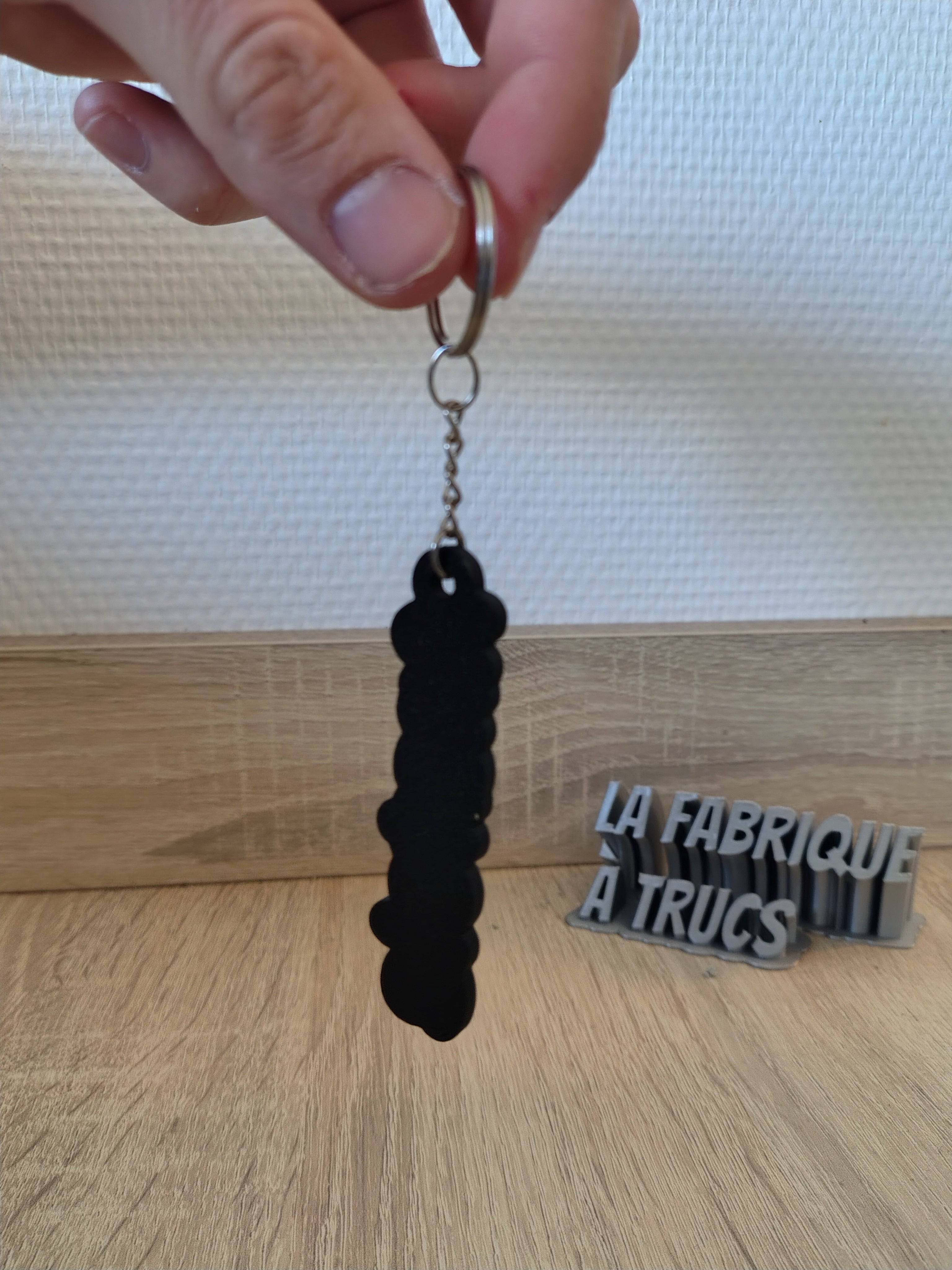 Porte-Clé Personnalisé 3D - Prénom et Texte en Relief