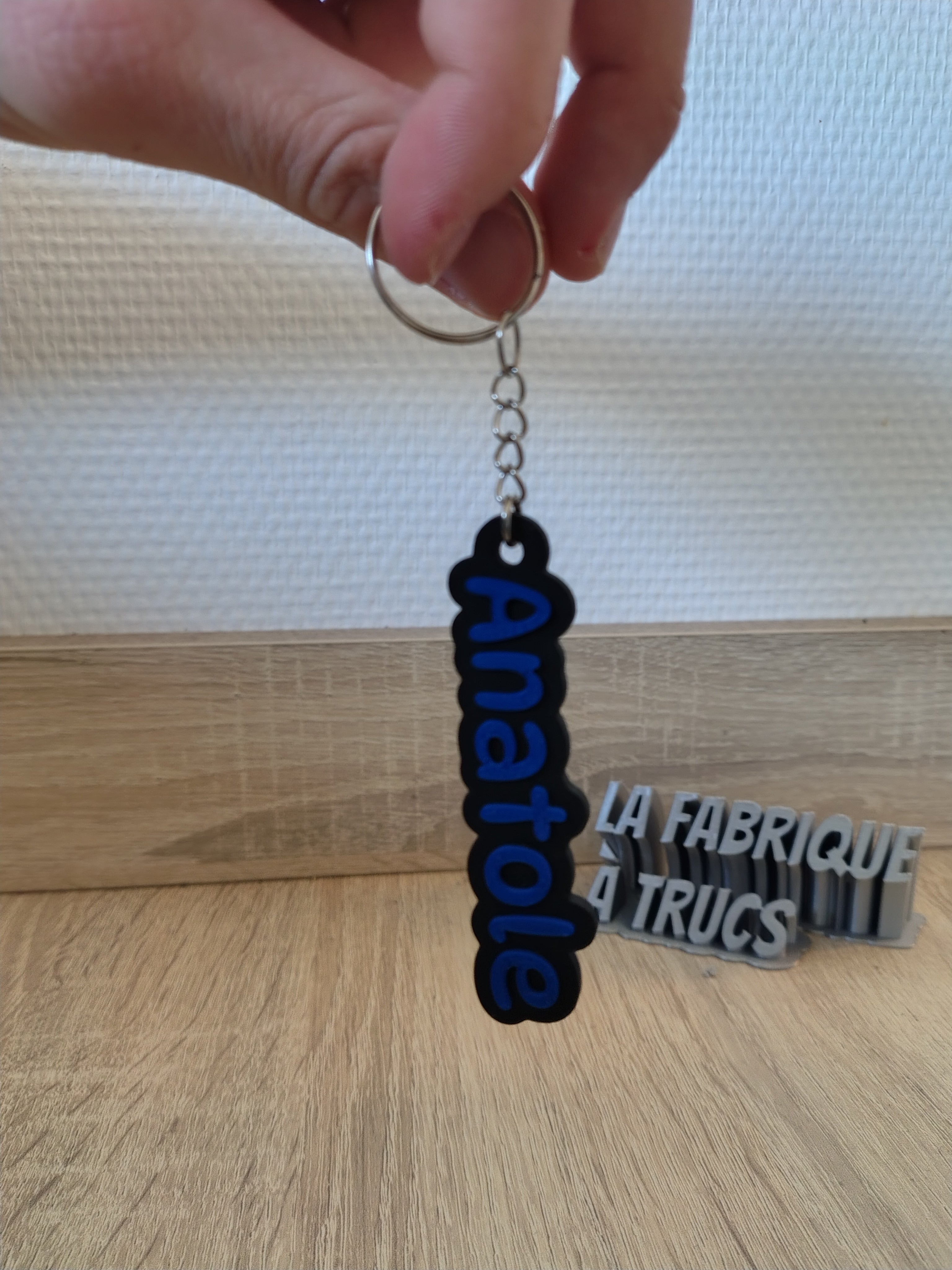 Porte-Clé Personnalisé 3D - Prénom et Texte en Relief