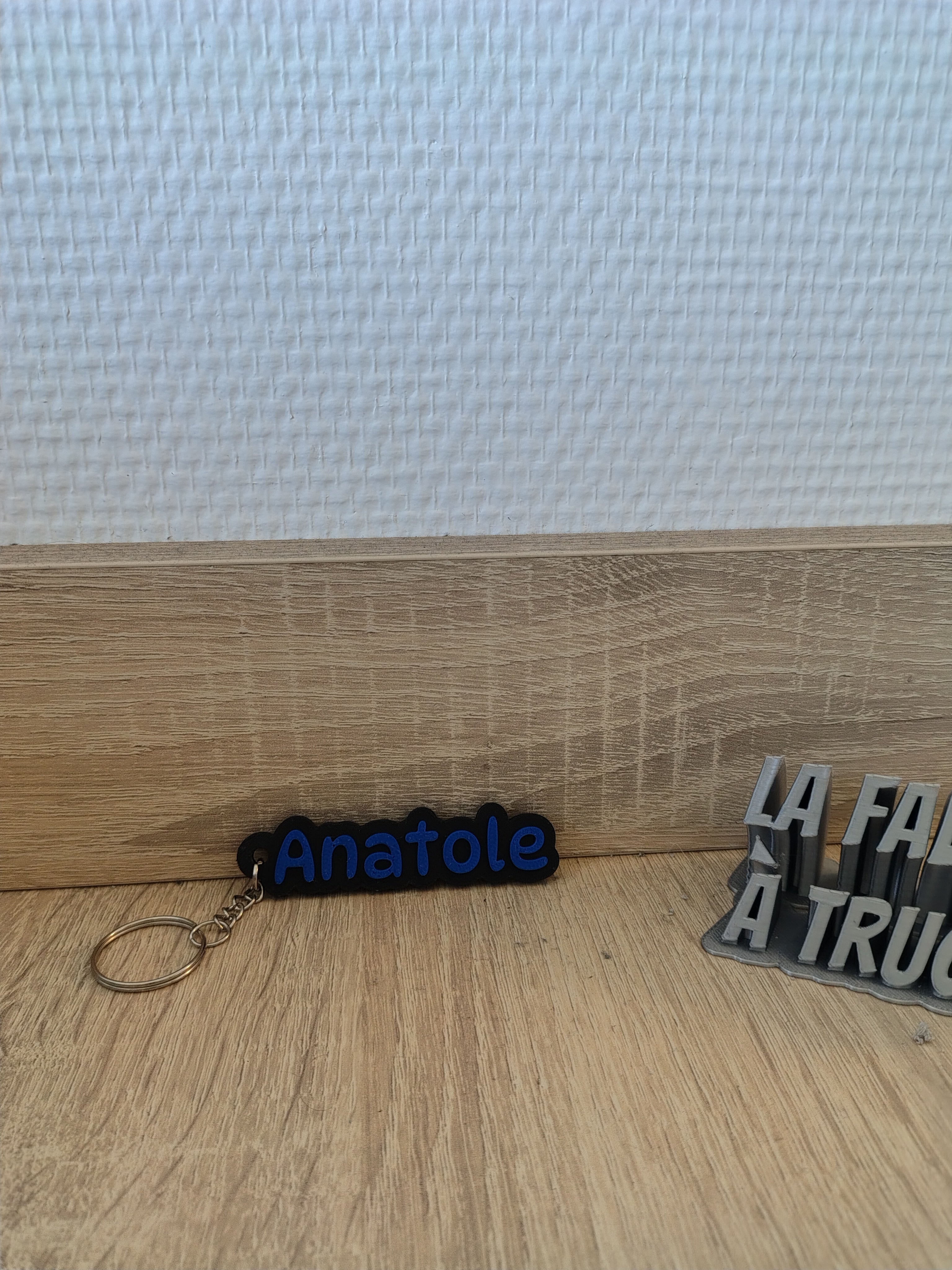 Porte-Clé Personnalisé 3D - Prénom et Texte en Relief