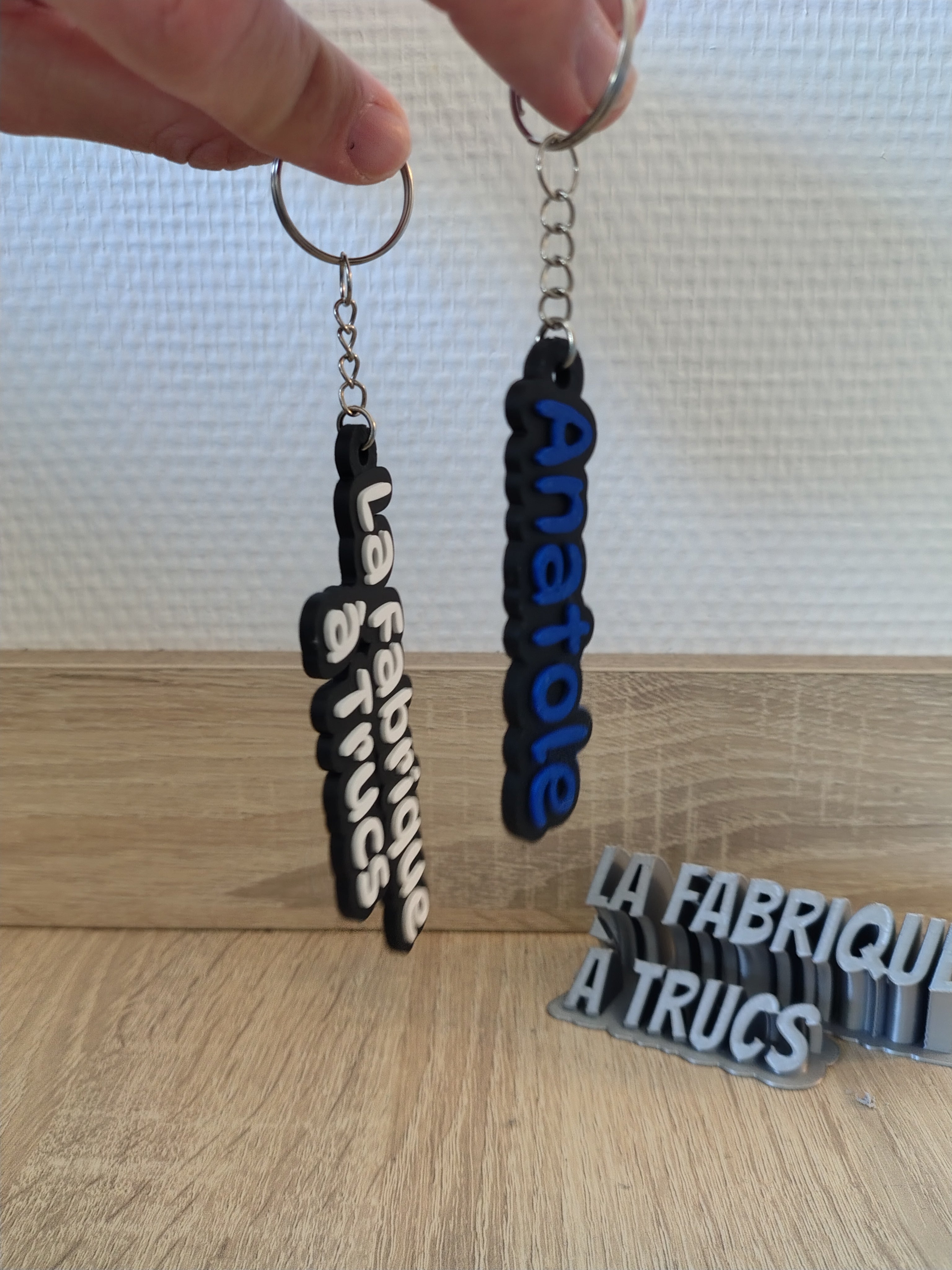 Porte-Clé Personnalisé 3D - Prénom et Texte en Relief