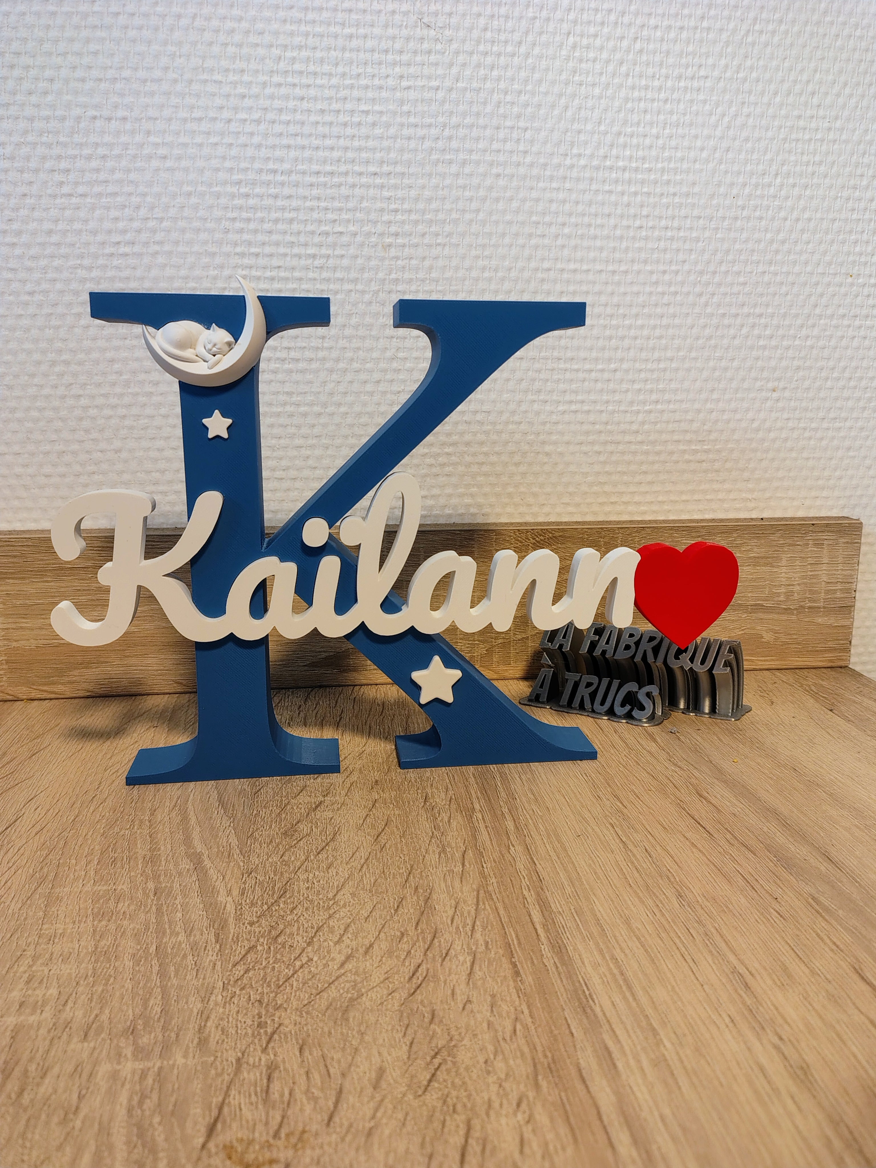 Prénom 3D Personnalisé sur Initiale - Décoration Chambre & Cadeau Naissance