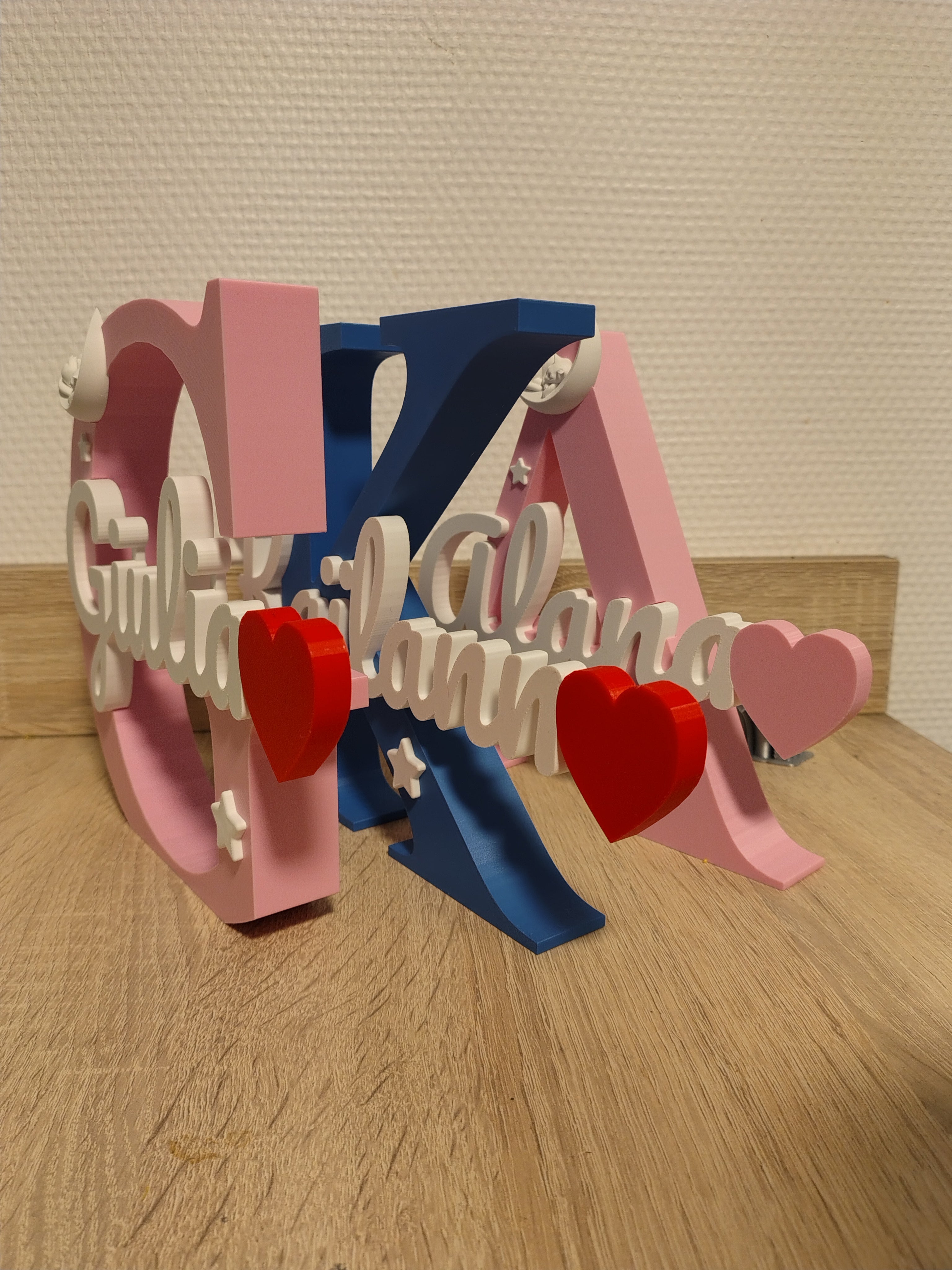 Prénom 3D Personnalisé sur Initiale - Décoration Chambre & Cadeau Naissance