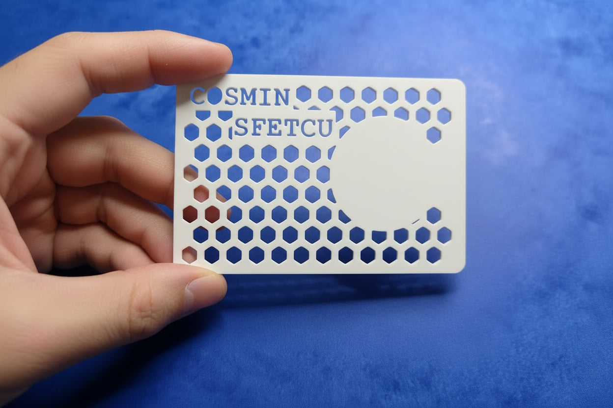 Carte Hexa - Carte de Visite Connectée NFC - Impression 3D Sur-Mesure