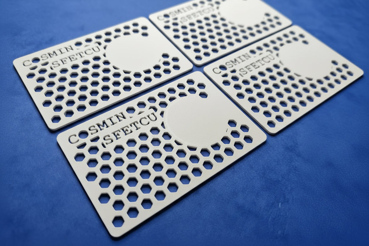 Carte Hexa - Carte de Visite Connectée NFC - Impression 3D Sur-Mesure