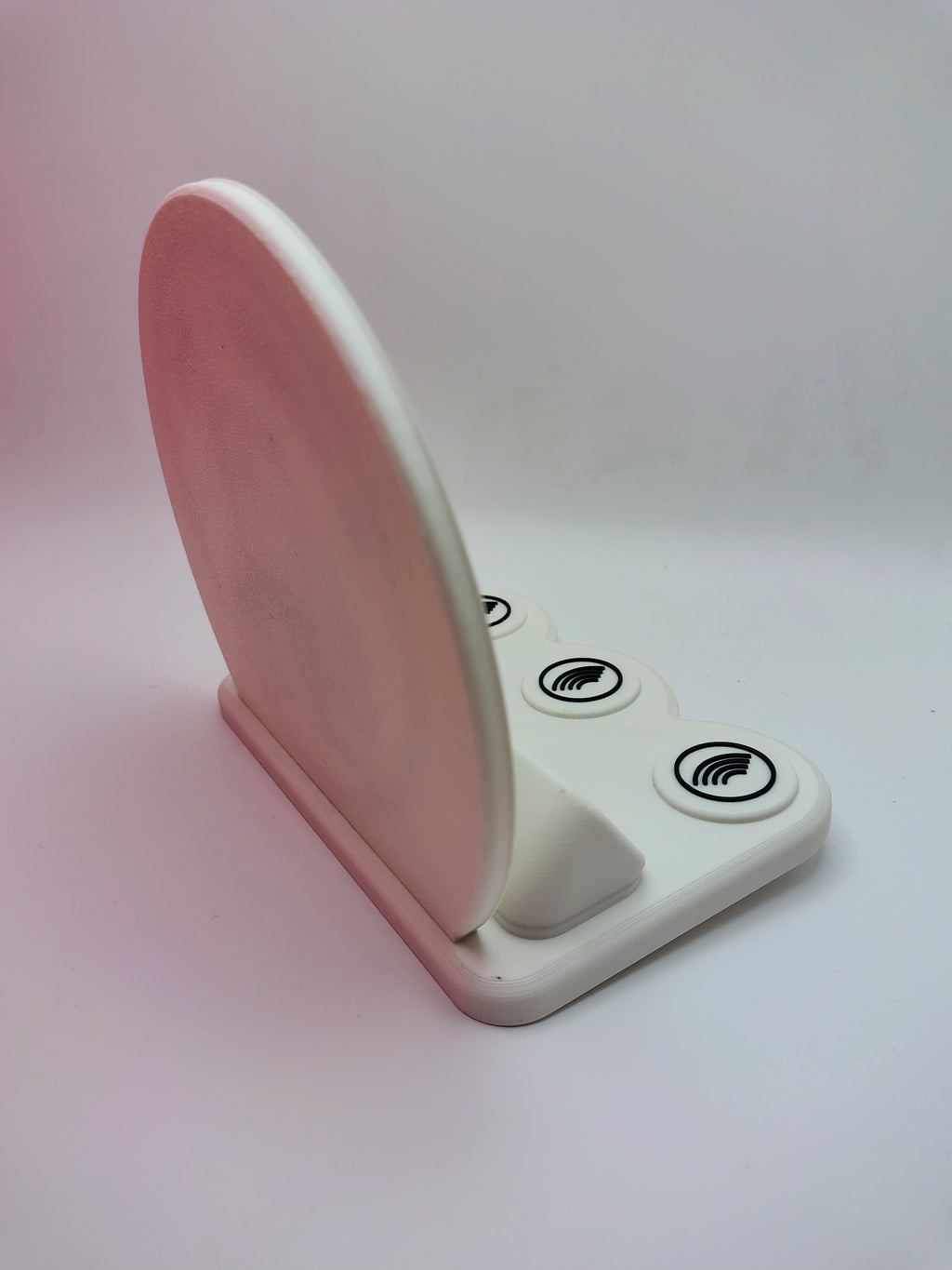 Présentoir Connecté Triple Réseaux Sociaux | 3 Puces NFC & Logo Personnalisable